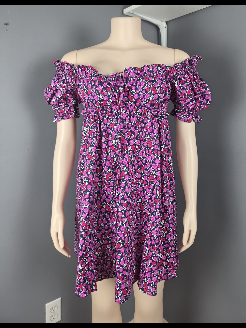 Buddy Love Black Dress with Pink Floral Print